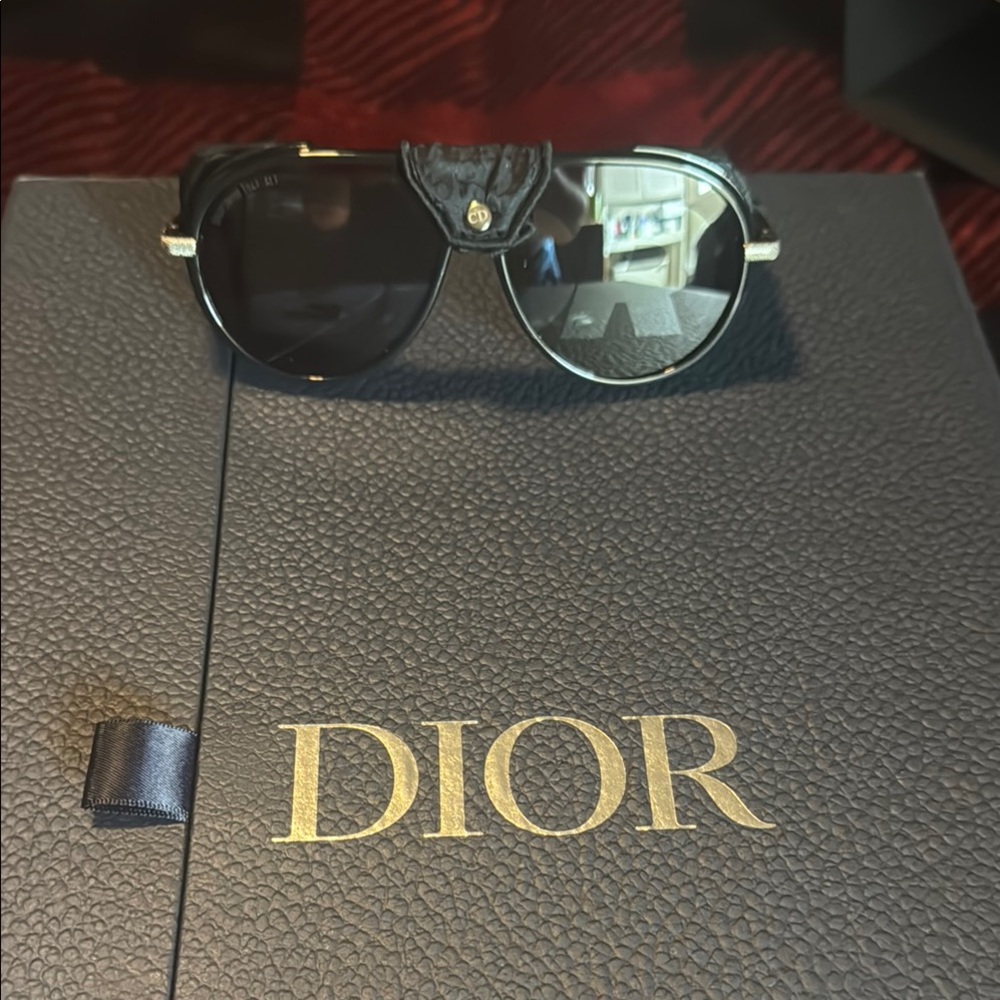Dior Black Limited Edition Sunglasses with Silver Accents